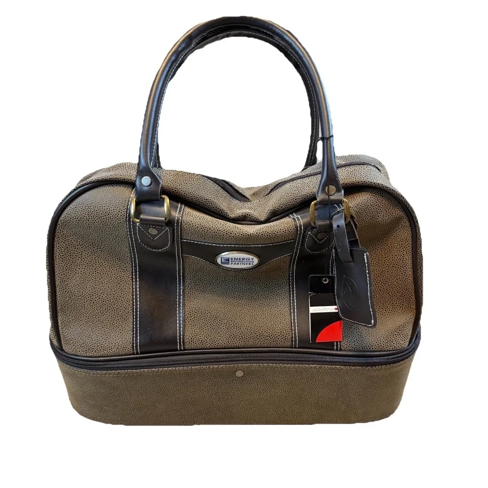 Sovrano Double Decker Golf Duffle Bag Brown Shoe Compartment KG4000 NWT